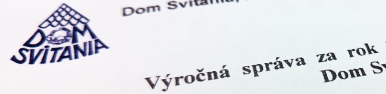 Výročné správy Domu Svitania, n.o.